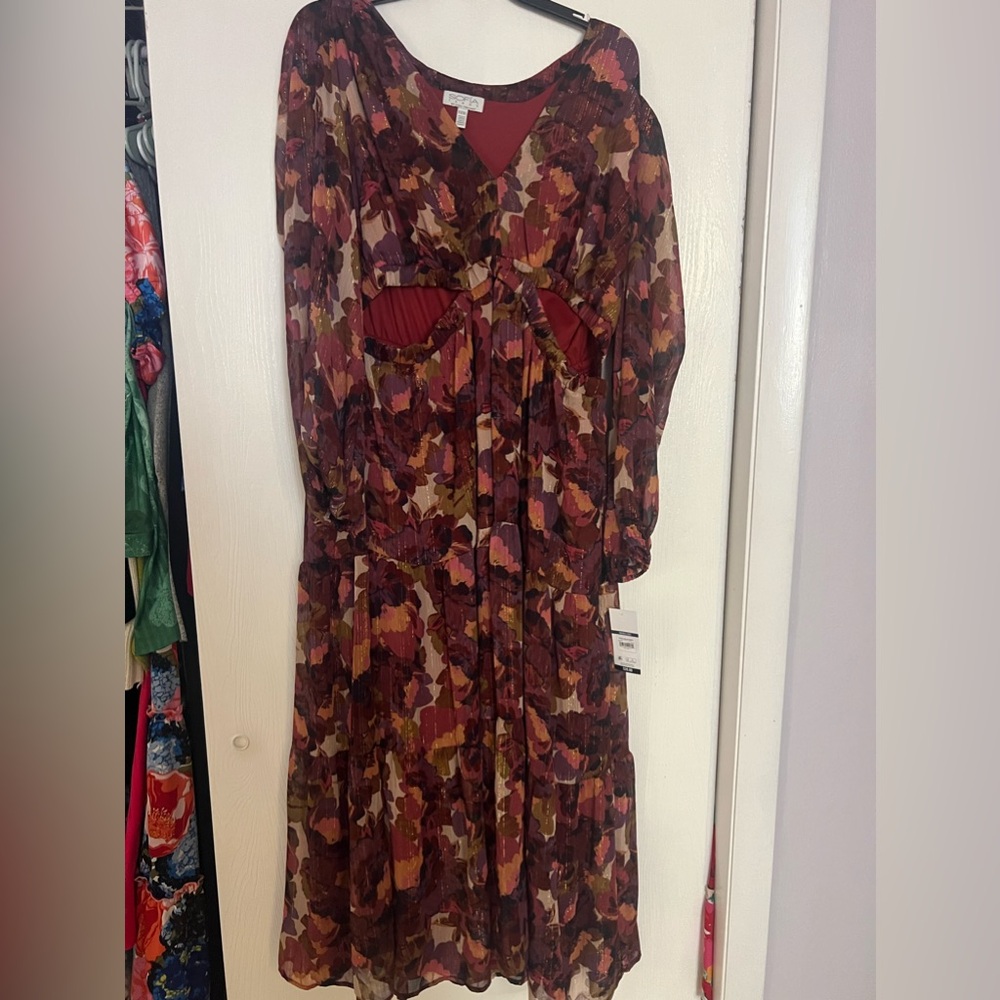Plus size maxi dress with cutouts